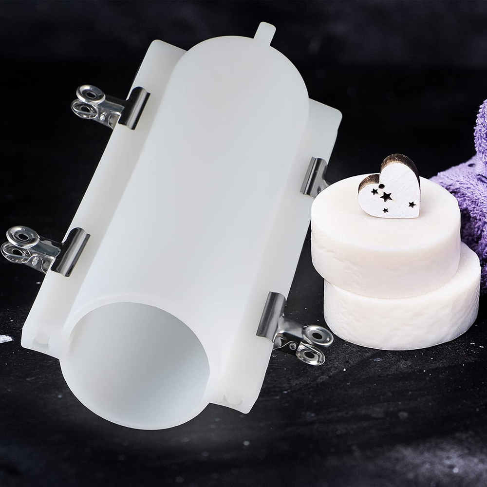 Soap Making Kit For Beginners - Cetakan Sabun Silinder Besar dengan Klip,