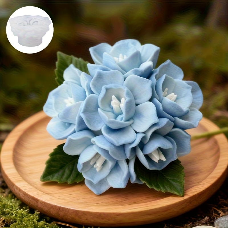 Soap Making Ins - 1 Cetakan Silikon Lilin Hydrangea, Cocok